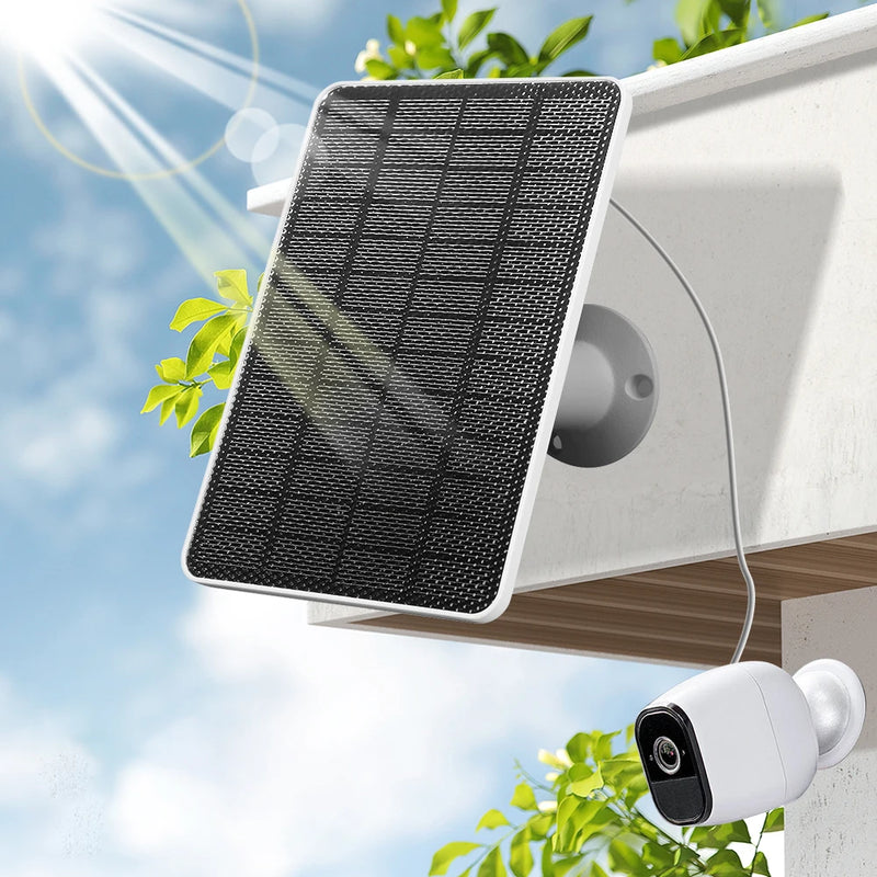 10W IP Security Camera Charger with Charging Cable Monocrystalline Solar Panel Charger for Arlo Ultra/Ultra 2/Pro 3/Pro 4/Pro 3