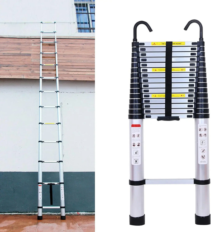 DayPlus Multi-Purpose 6.2M Telescopic Ladder with Removable Hook Alumi