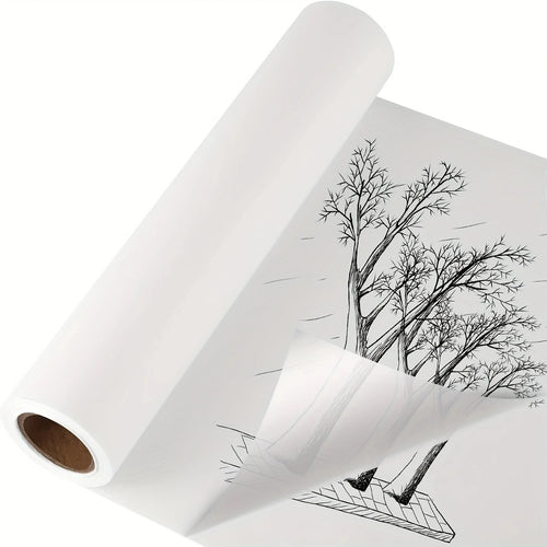 Transparentzeichenpapierrolle 12 Zoll x 50 Yards Weißes Transparentpapier Transparentes Zeichenpapier für Zeichenmuster Skizzieren Bastelbedarf
