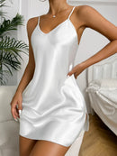 Women's small fresh short dress home casual breathable pajamas nightdress imitation silk home wear