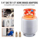 SucceBuy 30 lb Refrigerant Recovery Tank 400 psi Portable Cylinder Tank with Y-Valve for Liquid/Vapor Recovery Can for R22/R134A