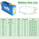EScooter E-Bike Akku Pack 36V 48V 52V 60V 72V 40Ah 25Ah 20Ah Wasserdichte Lithium-Batterien 250W-3000W Motorrad/Dreiräder/Fahrrad