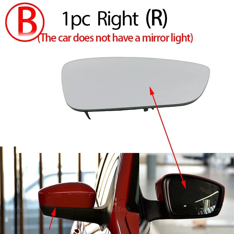 Left Right Rearview Side Wing Heated Durable Mirror Glass for Volkswagen VW Polo 5 MK5 6R 6C 2010-2016 Heated Side Mirror Glass