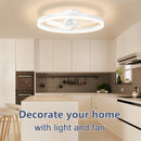 Nordic Minimalist Fan Light App-Controlled Dimmable Reversible Summer/Winter Mode Air Circulation Mode Fan Light For Bedroom
