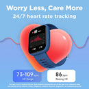 BIGGERFIVE Smartwatch für Kinder, keine App, kein Telefon erforderlich, 1,8 Zoll Fitnesstracker-Uhr mit Schrittzähler, Herzfrequenz, Schlafmonitor, IP68 Wa