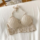summer holiday beach camis lady sexy tassels crochet camisole women sexy tassels bikini camis female crochet halter bikini tops