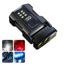 Portable Mini Keychain Light LED High Bright Flashlight Dual Light Source Outdoor Camping Fishing Multi-function Tool Torch Lamp