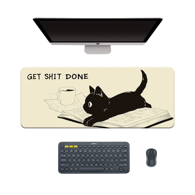 Mouse Pad Cat Kawaii Anime Xxl Desk Mat Mousepad Large Gaming Mouse Pad Computer Non-Slip Base Desk Mat for Office&Home 80X30CM