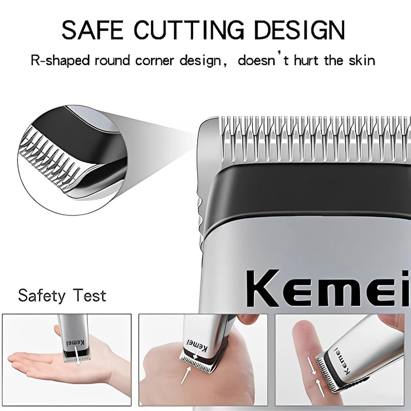 Kemei Mini Hair Trimmer Portable Hair Clipper Barber Hair Cutting Machine Replaceable Battery Trimmer Machine for Men KM-666