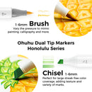 The Pigment Atelier | Ohuhu Honolulu Alcohol Marker Set, Refillable Dual-Tip (24–320 Colors)