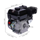 4-Takt 7.5 PS 210CC Benzinmotor OHV Stationärmotor Kart Motor Luftkühlung Einzylinder Benzinmotor 5100W