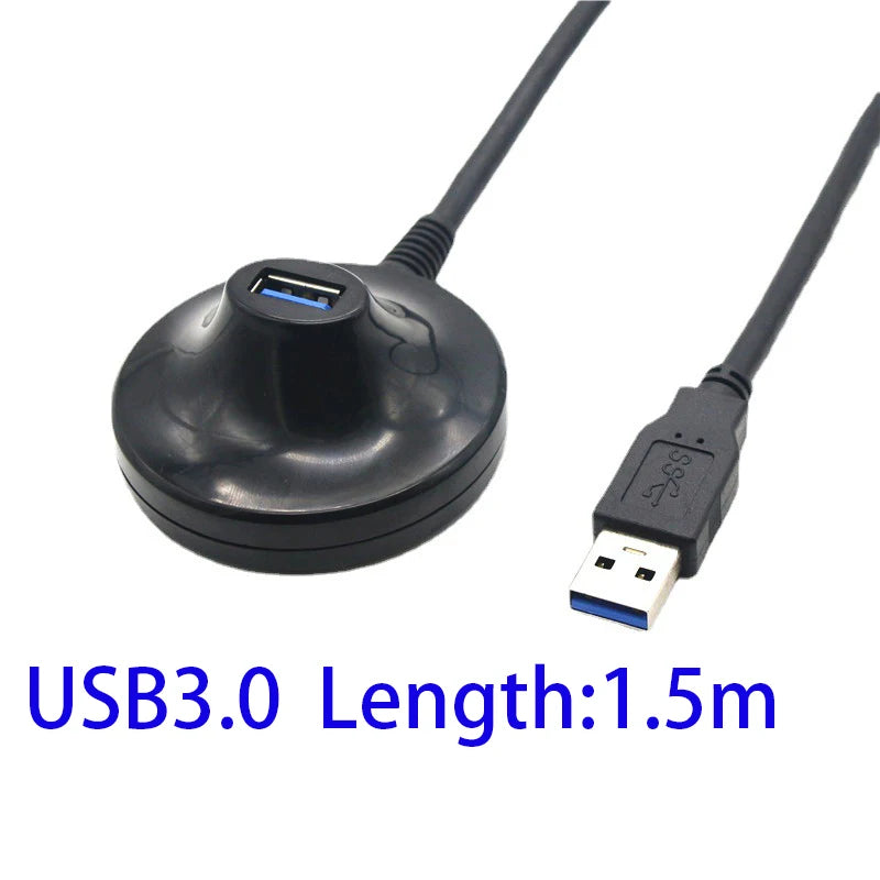 0.8/1.5m USB 2.0 3.0 Extender Cable Male to Female Adapter Base Docking Stand For Laptop Projector Mouse Keyboard USB Extender