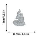 Christmas Candle Scrapbooking Greeting Card Mold Embossing Template Manual Punch Stencil Crafts Cutting Dies 2024 New