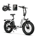 Adult folding electric bicycles, 500W motor (peak 720W), 20 inch 4.0-wide tire electric bicycle, 48V 13Ah detachable battery