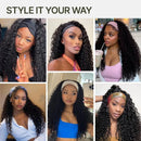 The Curl Halo | 3-in-1 Drawstring Half Wig, Brazilian Remy Curly