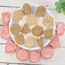 Mehrere Sets DIY Tortendekorationswerkzeuge Weihnachtsplätzchenausstecher Cartoon-Keksausstecher DIY Fondantform Backwerkzeuge für die Küche