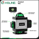HGLINE 4D 16 Lines Laser Level APP Remote Control 360° Cross Measure Laser Beam Laser Level Horizontal Vertical Levels Tools