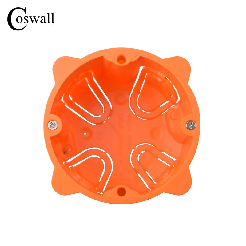 Fireproof PC Material 1 Gang Dry Lining Box For Gypsum Board/Drywall/Plasterboad/ Downlight 47mm Depth Switch/Socket Cassette