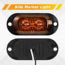 4pcs Sphere Lens Amber LED Side Marker Light Position Turn Signal Lamp Indicator Warning Trailer Truck Pickup Accessorie 12V 24V