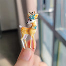 Vintage Creative Enamel Dripping Oil Giraffe Brooches for Women Trendy Casual Metal Animal Brooch Pins Personality Jewelry Gifts