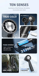 Small Fan Refrigeration Air Conditioner Portable Silent High-speed Led Display High Wind Power USB Charging Fan Handheld