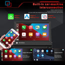 Podofo 1Din 7 ''Car Multimedia Player 8 + 128G 8Core Car Radio Carplay Android Car WIFI GPS Navigation Retractable Screen Stereo