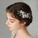 Bride Hair Pin Handmade Alloy Pearl Beads Barrette Women Crystal Rhinestone Hair Combs Tiara Jewelry Wedding Hair Accessories