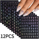 The Gilded Leaf | 12-Piece 3D Metallic Leaf Nail Sticker Set