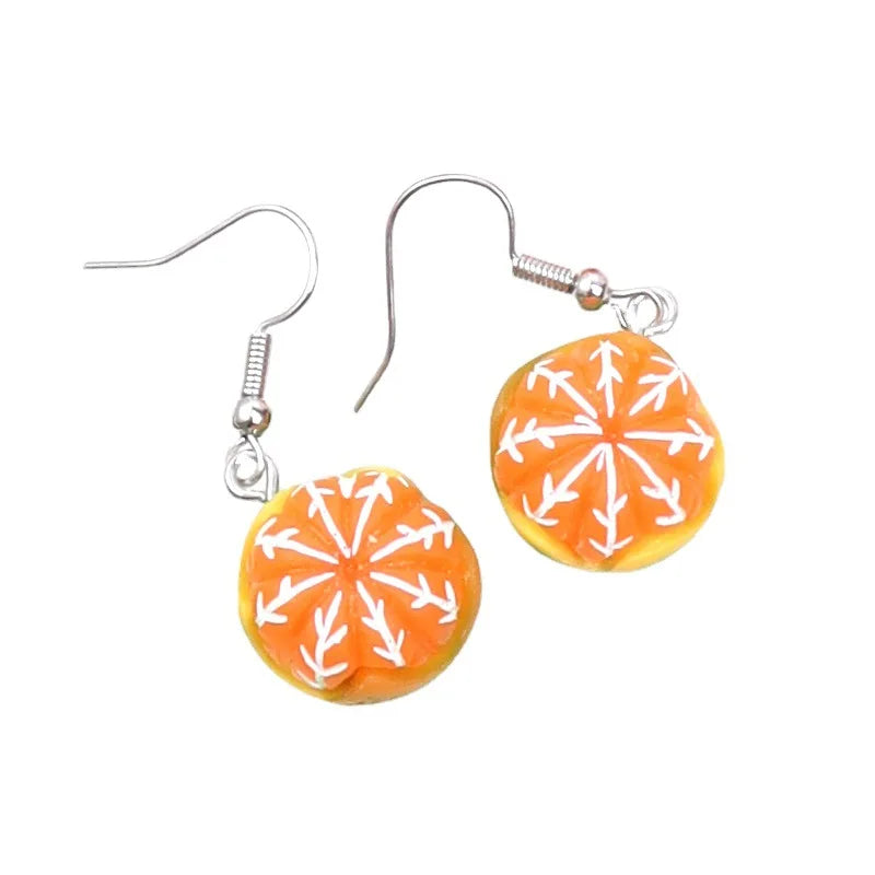 Fashion Simple Acrylic Strawberry Orange Avocado Pendant Earrings Quality Drop Earrings for Girl Women Gift Lovely Fruit Jewelry