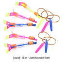 100-10PCS Amazing Light Toy Arrow Rocket Helicopter Flying Toy LED Light  Luminous Slingshot Toys Rubber Band Catapult Fun Party