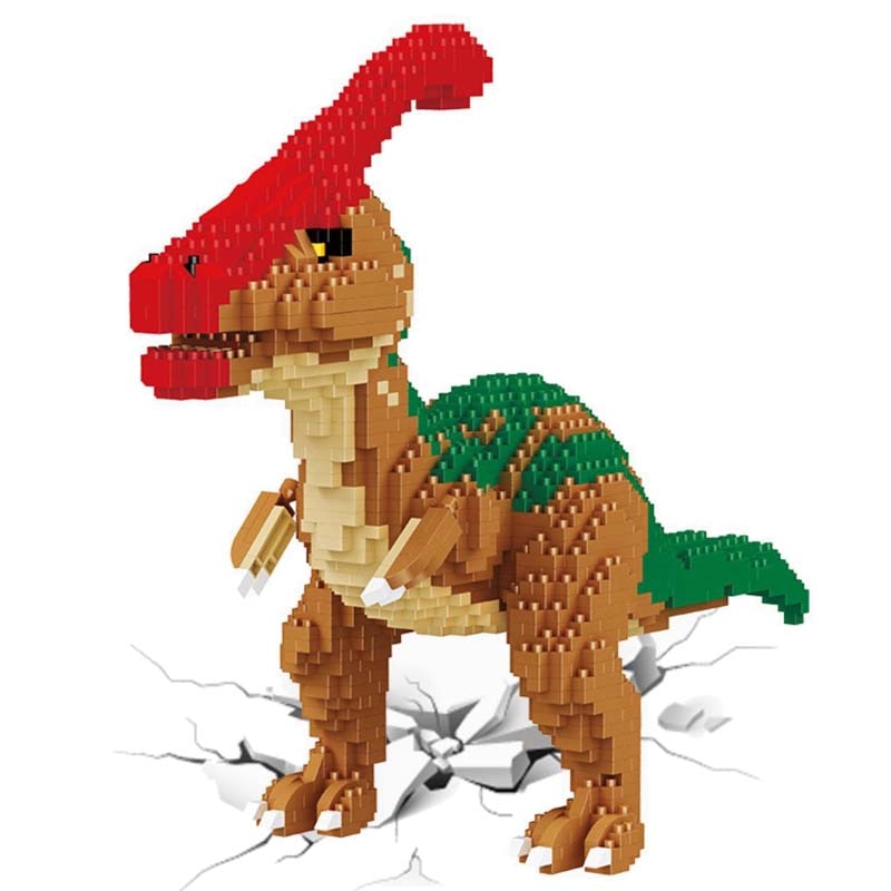 4 New Balody Dinosaur Blocks Classic Cartoon Anime Diamond Building Blocks Triceratops Model Tyrannosaurus Rex Bricks Toys