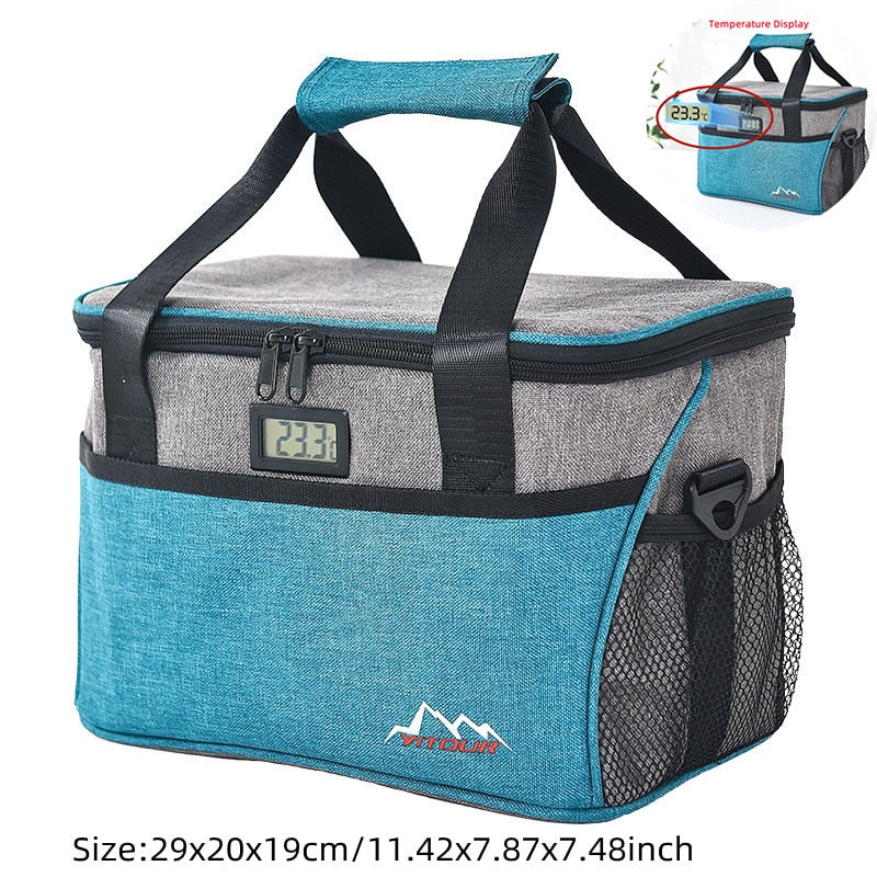 Large Capacity Cooler Bags Oxford Lunch Box Drink Beer Ice Pack Travel Picnic Backpack Thermal Food Delivery Bag Carrier