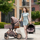 Newest Baby Stroller 3 in1 Multifunctional Stroller Easy Folding Travel Portable Baby Carriage Safety Seat EU Standard