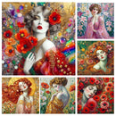 New Arrivals Diamond Mosaic Gustav Klimt Poppy Landscape Full Drill Diamond Painting Kits Diy Embroidery Flower Home Decoration