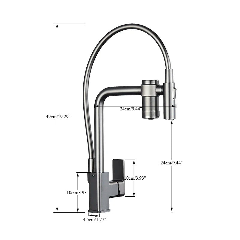 Filtered Kitchen Sink Faucet Pure Water Tap Spout 2 Models Spout Deck Mount Single Handle Cold Hot Water Mixer Washing Tub Crane