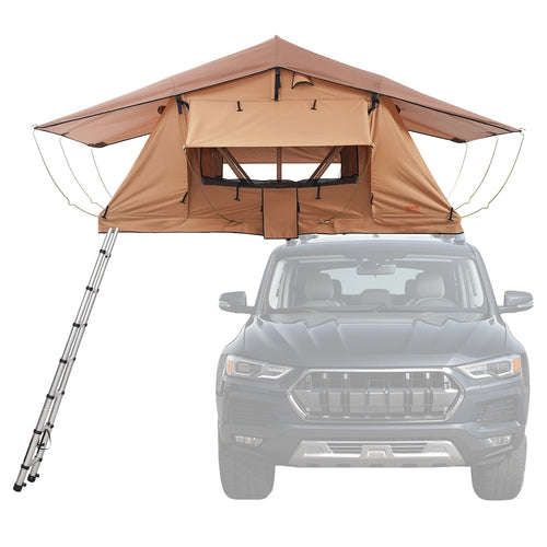 VEVOR Rooftop Tent Hardshell Folding Tent with Telescopic Ladder Mattress PVC Cover Bag Waterproof for Jeep SUV Van Pickup Truck