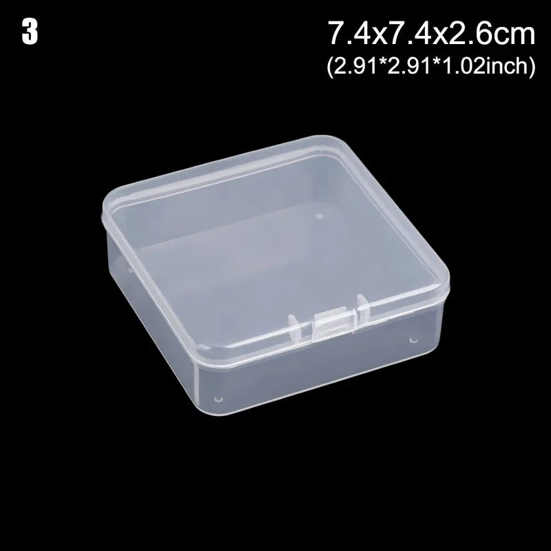 8Styles Plastic Storage Box Small Square Clear Black Box For Jewelry Diamond Embroidery Craft Bead Pill Home Storage Supply