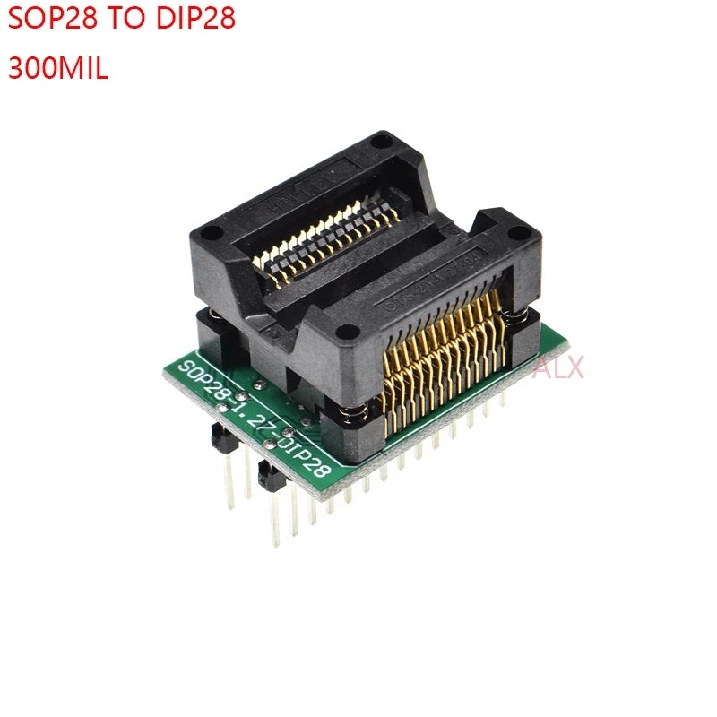 Sop8/Sop14/Sop16/Sop20/Sop28/44/Tssop8/Tssop16/Tssop20/Tssop28/TQFP32/LQFP44 To Dip Programmer Adapter Socket 150/208/173/300mil