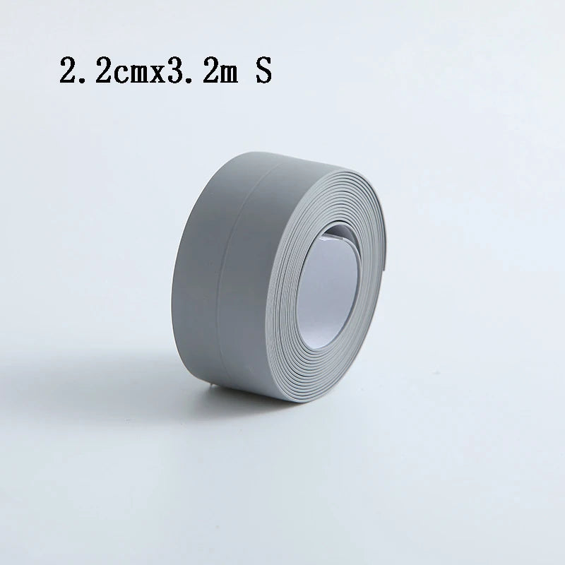 3.2m Gray Mouldproof Tape Kitchen Bathroom Sink Corner Waterproof Sealing Strip Toilet Gap Tape Waterproof oil-proof TMZ