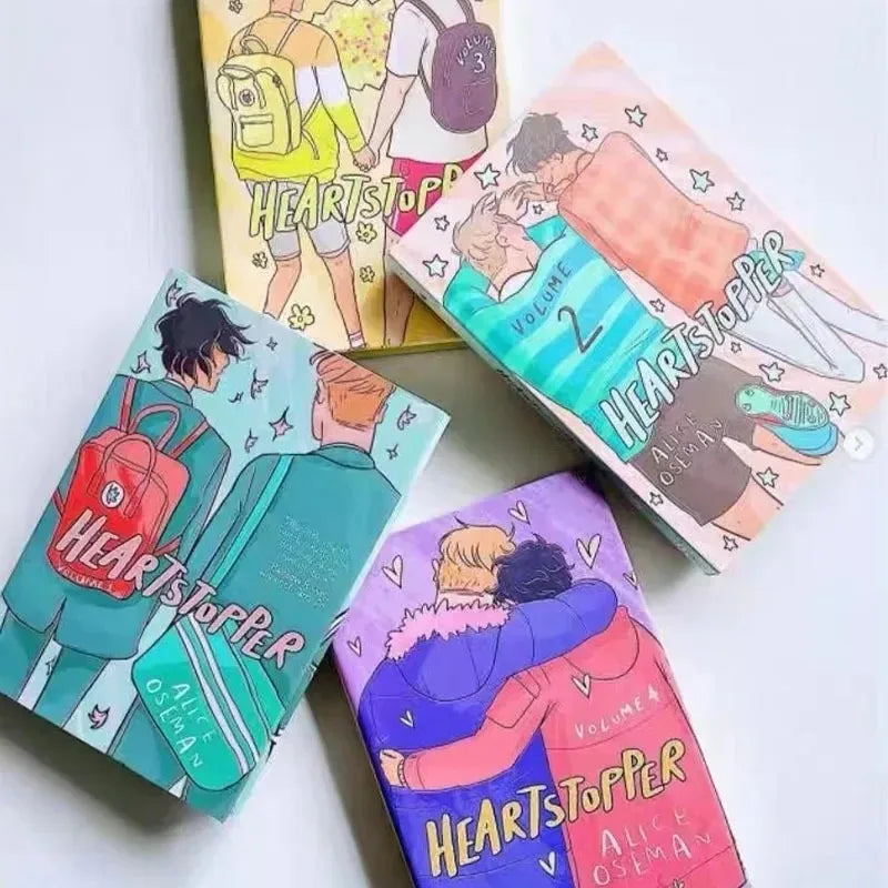 Comic Novel Books Heartstopper Series Volume 1-5 Books Set By Alice Oseman Anime Sleeves Books in English To Read Romance Storys