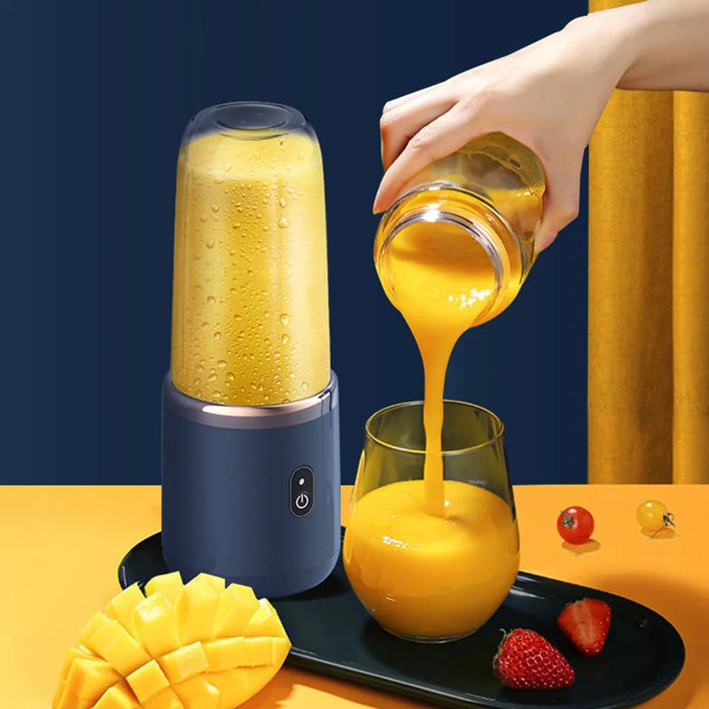 Portable Blender USB Rechargeable 400ML Fruit Shakes Juicer Mixer 40W Automatic Small Electric Juicer Wireless Smoothie Blender