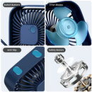 TOPK USB Desk Fan,[2Pack] Mini Fan, Strong Airflow & Quiet Operation,360° Rotatable Head 3-Speed Wind Small Cooling Fan for Home
