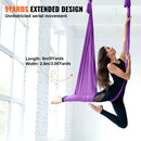 SucceBuy 8.7/11 Yards Aerial Yoga Hammock &Swing Yoga Starter Kit Aerial Silk Fabric Yoga Strap Accessory for All Levels Fitness