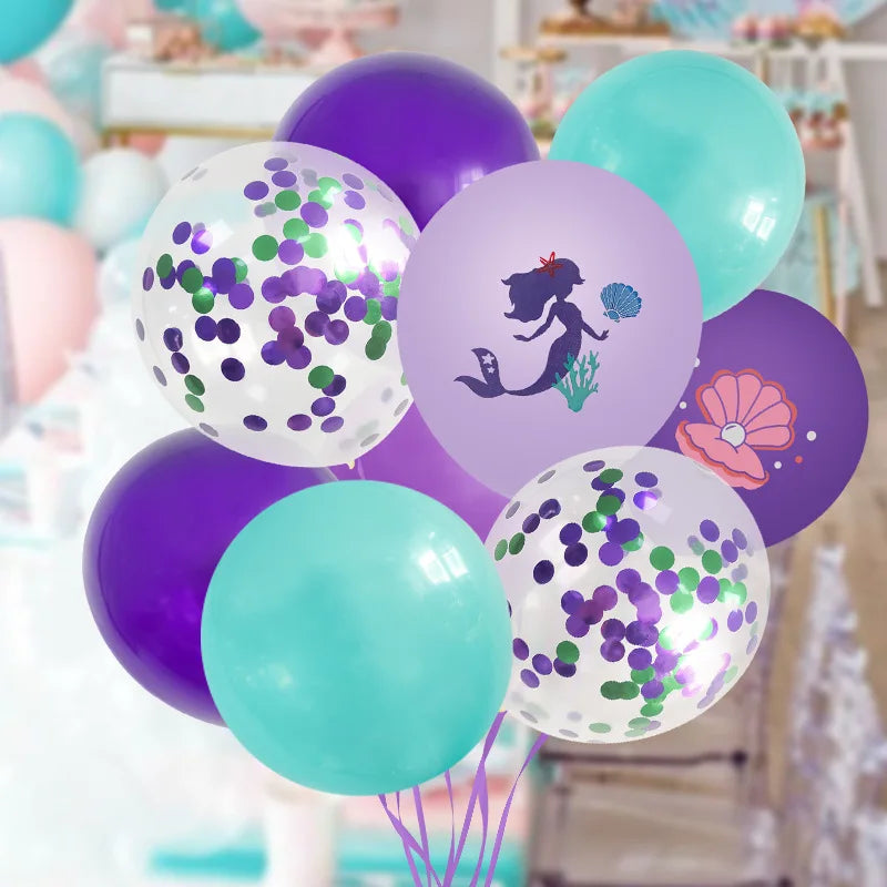 10/20PCS 12inch Mermaid Latex Balloons Mermaid Theme Air Helium Globos For Home Wedding Birthday Party Decorations Baby Shower