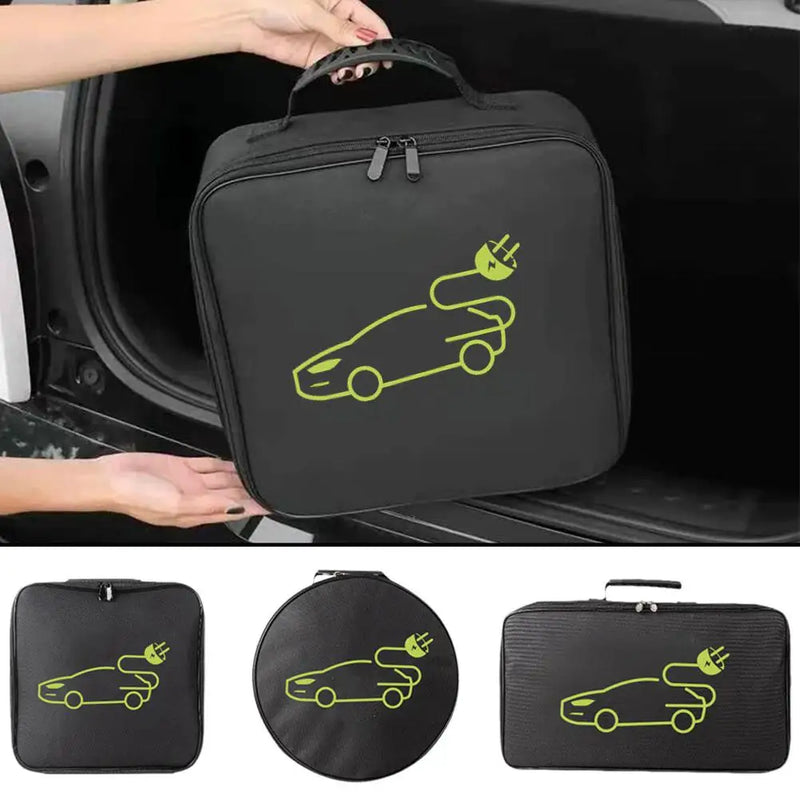 Heavy-duty And Fire Retardant Oxford Cloth Car Charging Cable Storage Carry Bag Nanotechnology Waterproof Electric Vehicle Bag