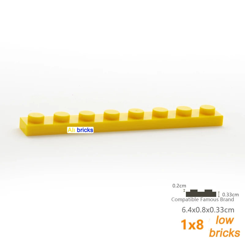 30pcs/lot Bulk Blocks Building Bricks Thin 1X8 Educational Assemblage Construction Toys for Children Size Compatible With 3460