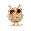 trsince Fashion Delicate Crystal Enamel Owl Brooches Trendy Vintage Brooch Badge Pin for Women Men Coat Badges Brooch Pin Gifts