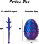 3D Printing Dragon Eggs 12 Inch Dragon Toy Easter Eggs Hinged Dragon Stress Relieving Toy Interior Decoration Office Decorations