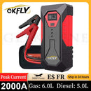 GKFLY Car Jump Starter Battery Power Bank 2000A Portable Emergency Starter 12V Auto Starting Device for Petrol 6.0L Diesel 5.0L