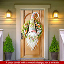 Easter Door Cover Decoration Plush Rabbit Wreath Easter Egg Coloured Ribbon Background Indoor Outdoor Porch Banner Party Supply